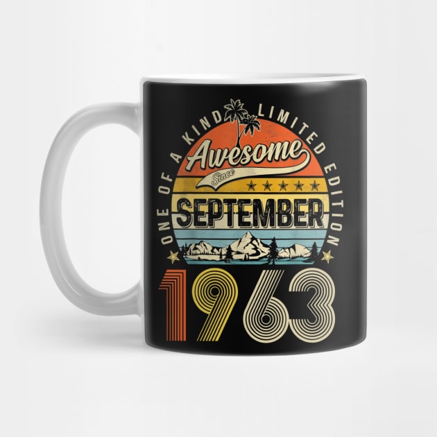 Awesome Since September 1963 Vintage 60th Birthday by Ripke Jesus